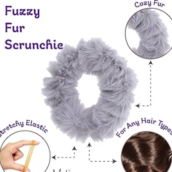 Fluffy scrunchies 🩶🩶 - Picture 2 of 4